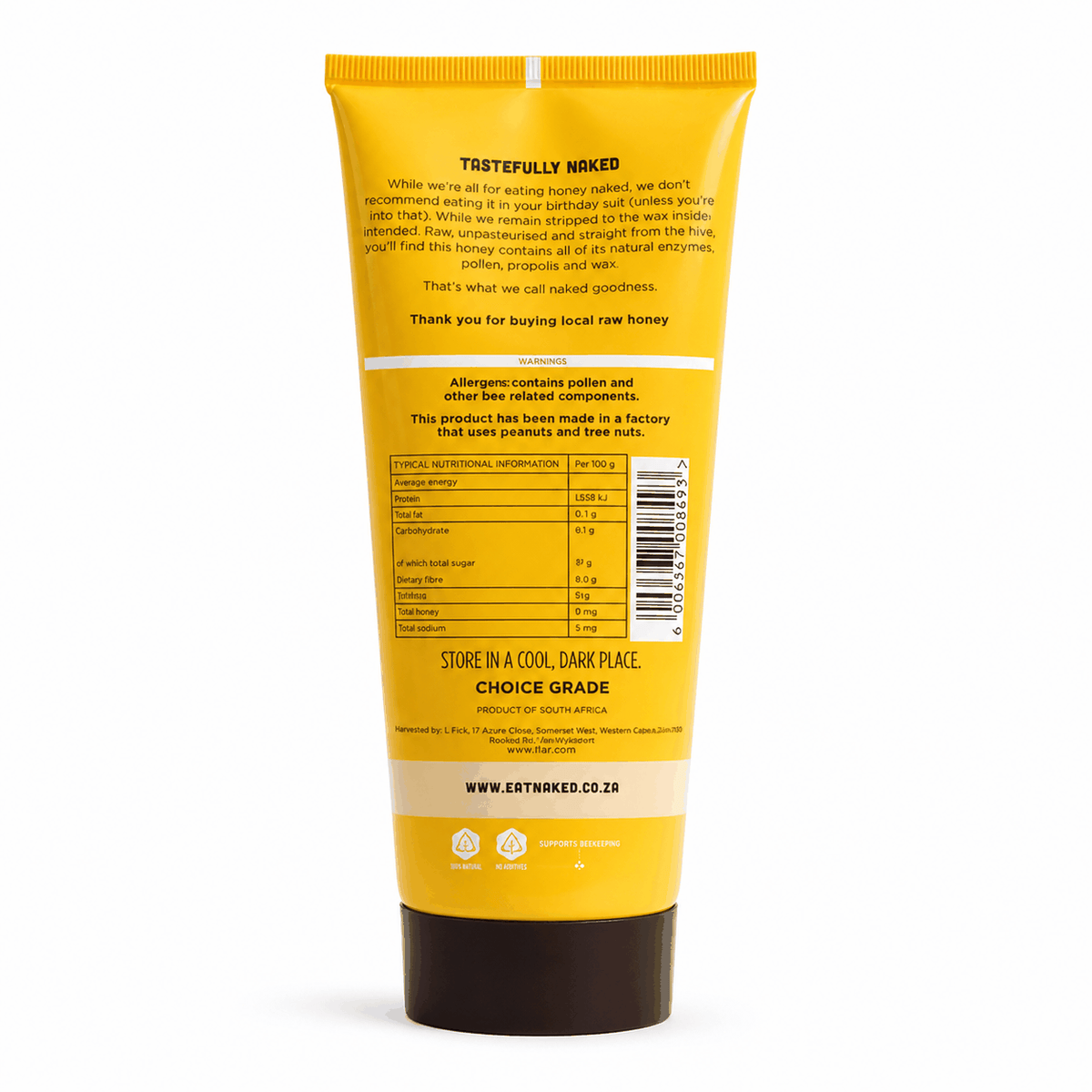 Eat Naked Creamed Raw Honey Tube 250g