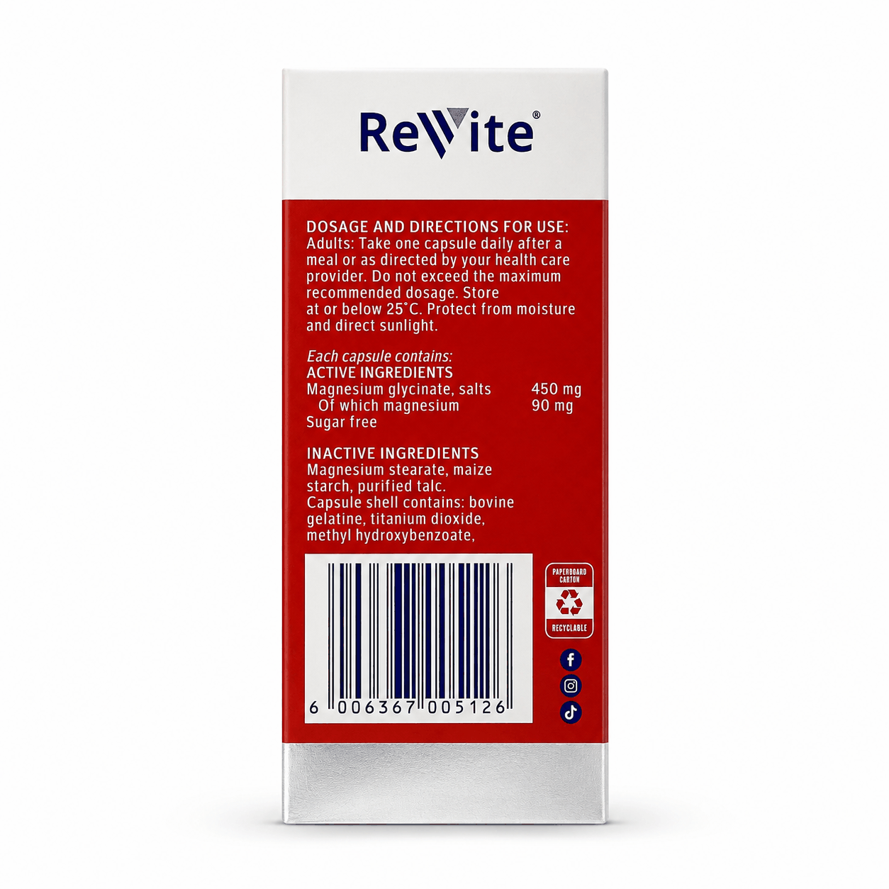 Revite Magnesium Capsules Glycinate | 30's