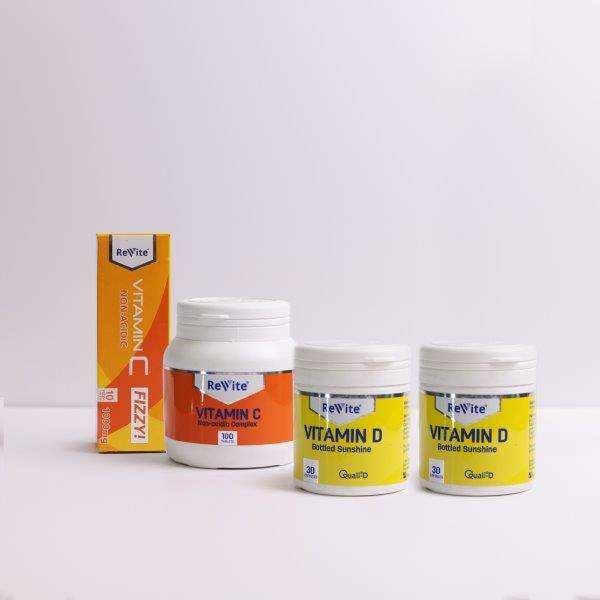 Speciality Box Immune Protection with Revite Vitamin C and D supplements for immune health