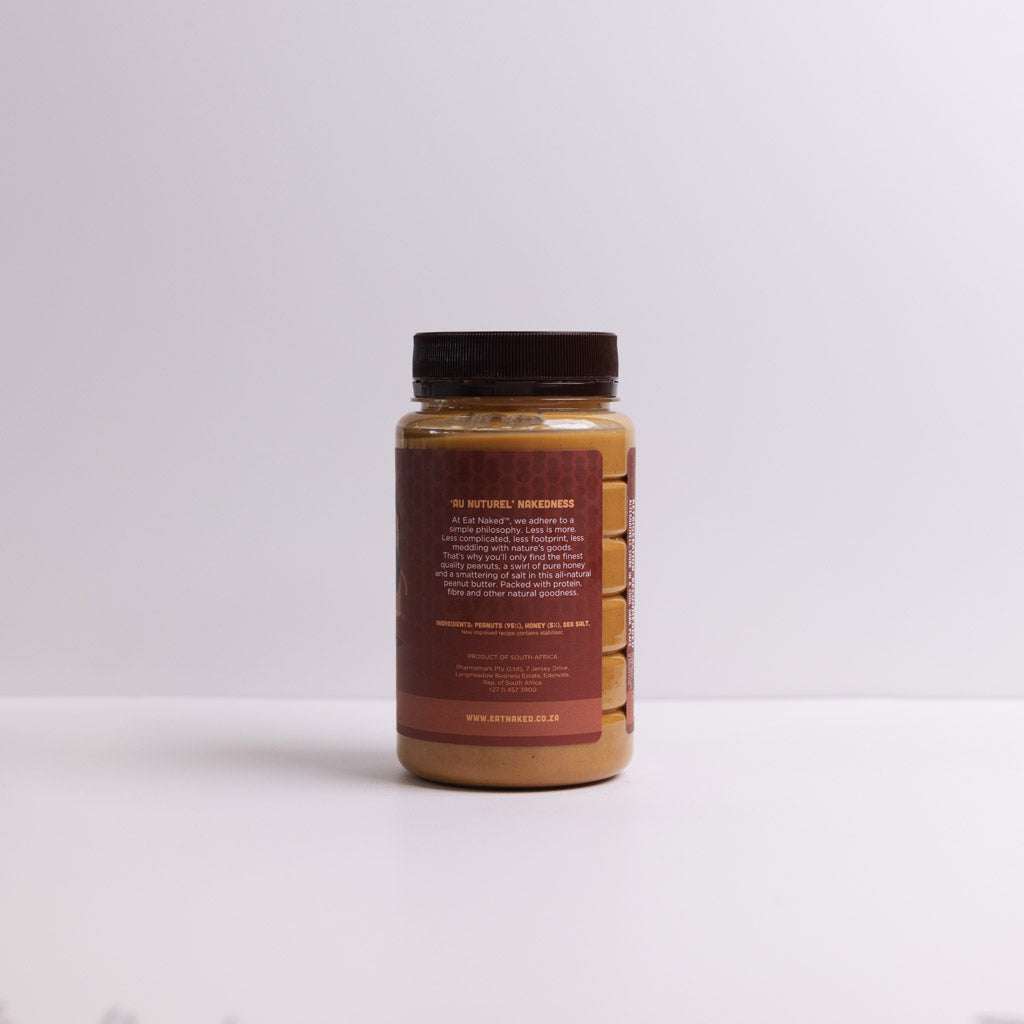 Natural Peanut Butter jar 520g with pure raw honey and salt, no additives