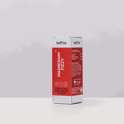 Magnesium Fizzy supplement box with essential vitamins for relaxation and energy boost