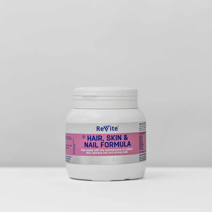 Hair, Skin and Nails supplement bottle for radiant skin, lustrous hair, and strong nails