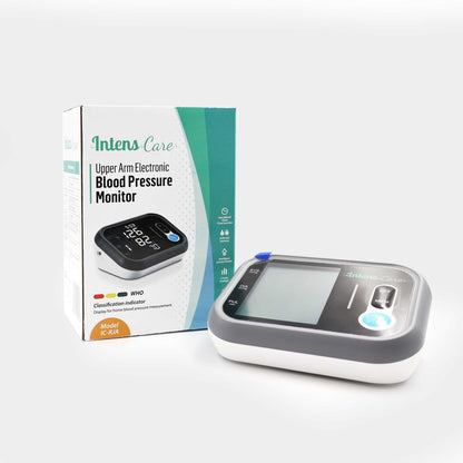 IntensCare automatic upper arm blood pressure monitor with large screen and WHO classification indicator