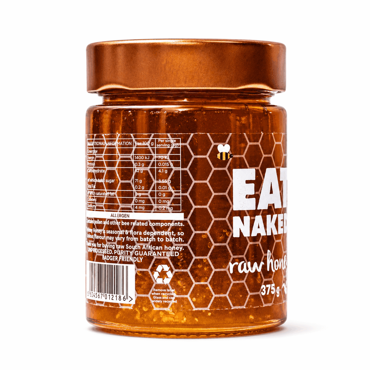 Eat Naked Glass Jar Honey 375g
