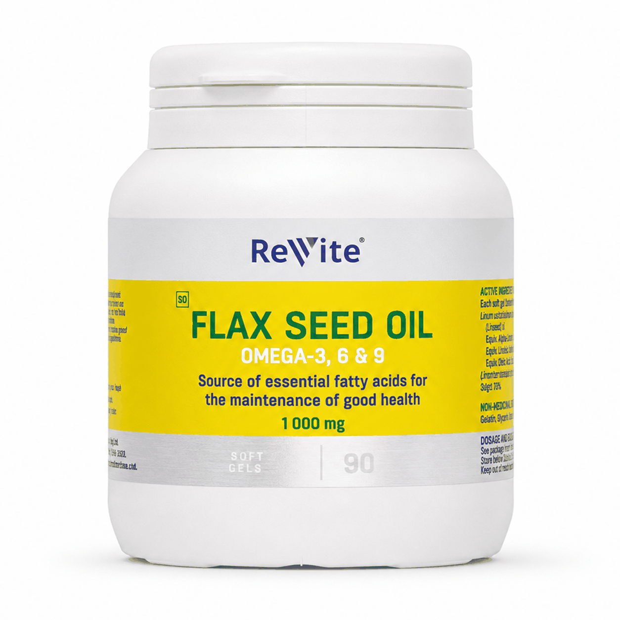 Revite Omega 3, 6 and 9 Flax Seed Oil | 90's