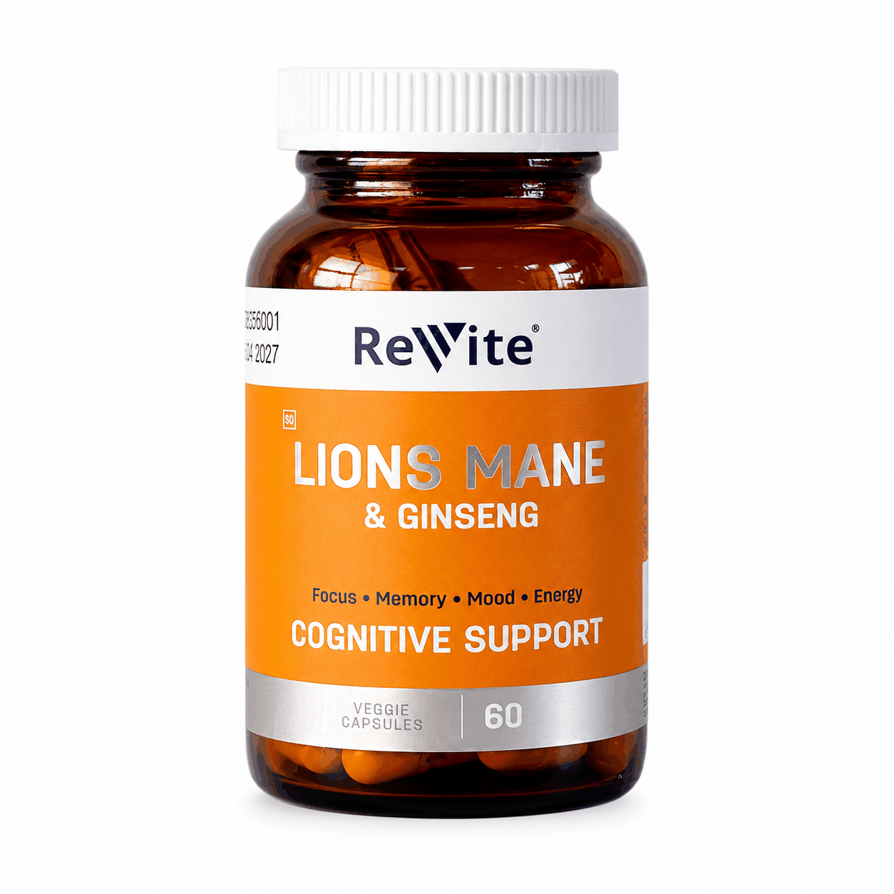 Revite Lions Mane & Ginseng Capsules | 60's