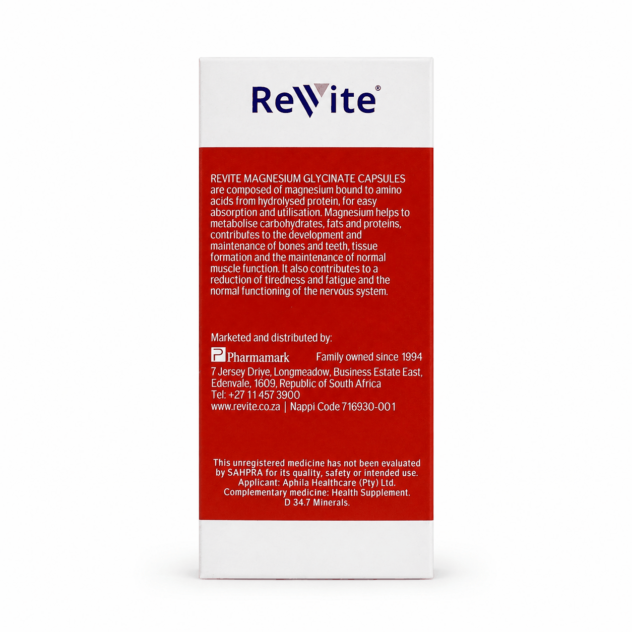 Revite Magnesium Capsules Glycinate | 30's